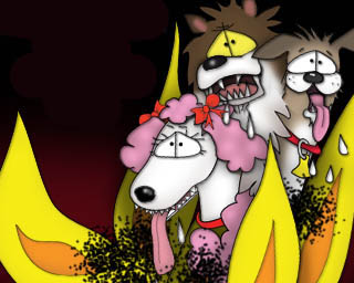 The Bizzy Buddies Snail's Pace Productions Humorous Illustrated Stories Cerebrus The 3-Headed Dog