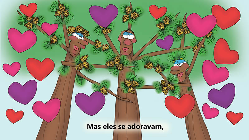 Bizzy Buddies - Os Tres Irmaos da Arvore historia ilustrada bem-humorada