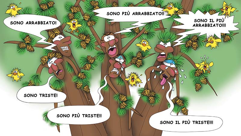Bizzy Buddies - I Tre Fratelli Albero Storia illustrata umoristica