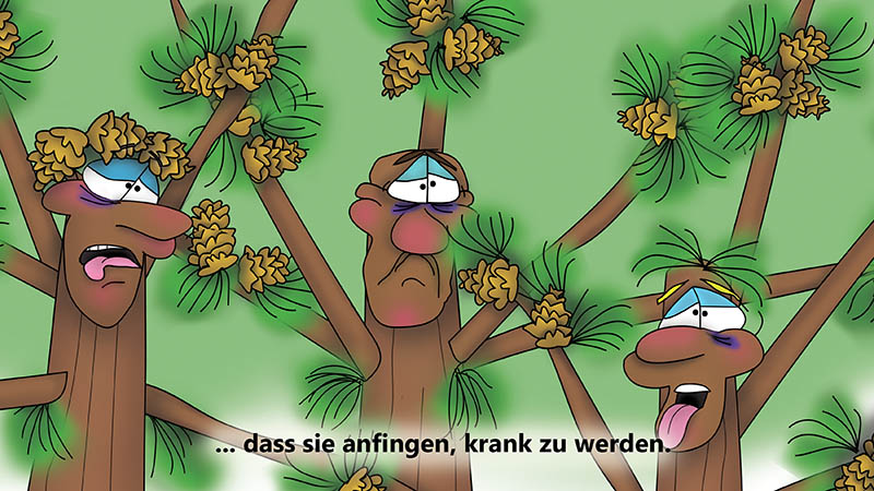 Bizzy Buddies - Die Drei Baumbruder humorvolle illustrierte Geschichte
