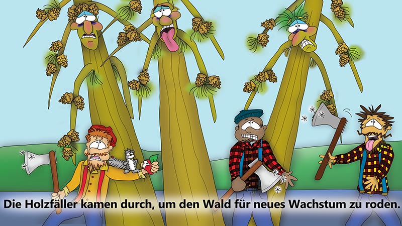 Bizzy Buddies - Die Drei Baumbruder humorvolle illustrierte Geschichte