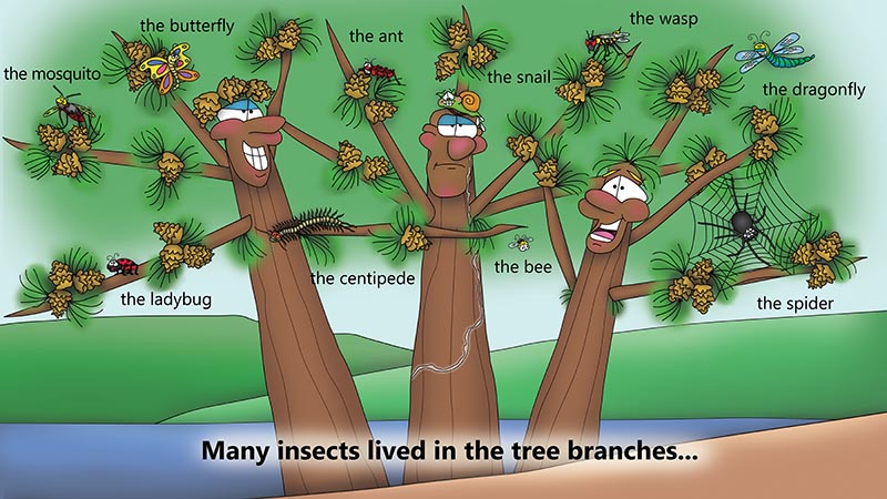 Bizzy Buddies Snail's Pace Productions The Three Tree Brothers Educational Illustrated Stories Multi Lingual Languages