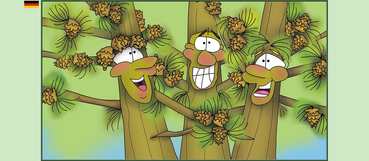 Bizzy Buddies Snail's Pace Productions Die Drei Baumbruder Aus dem Englishchen ins Deutsche ubersetzt Vuja Day Multi Lingual Languages