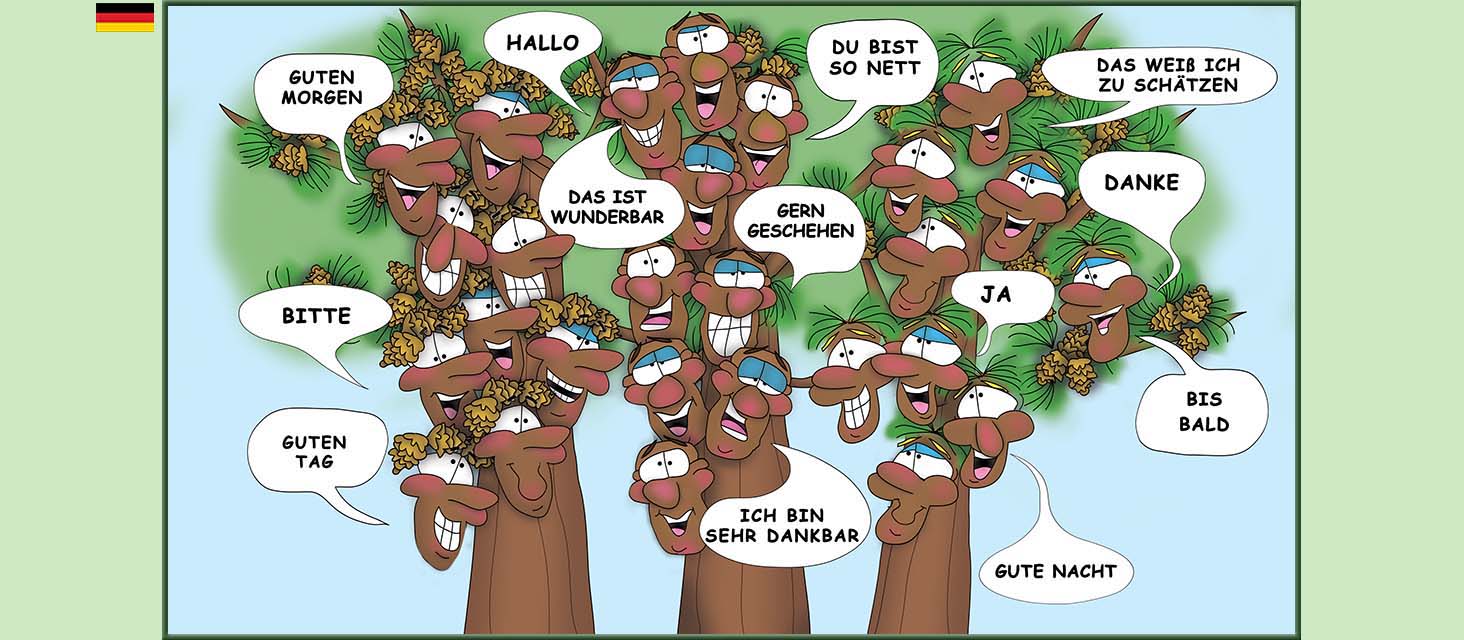 Bizzy Buddies Snail's Pace Productions Die Drei Baumbruder Aus dem Englishchen ins Deutsche ubersetzt Vuja Day Multi Lingual Languages